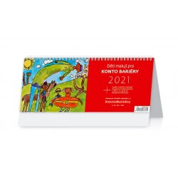 Kalendář 2021 stolní: Děti malují pro Konto Bariéry, 321x134