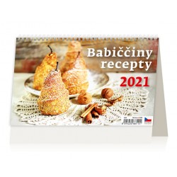 Kalendář 2021 stolní: Babiččiny recepty, 226x139