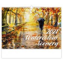 Kalendář 2021 nástěnný: Watercolour Scenery, 450x315
