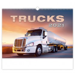 Kalendář 2021 nástěnný: Trucks, 450x315