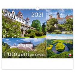 Kalendář 2021 nástěnný: Putování po Česku, 450x315