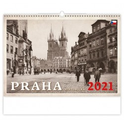 Kalendář 2021 nástěnný: Praha historická, 450x315