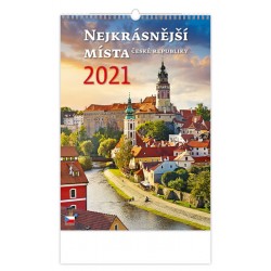 Kalendář 2021 nástěnný: Nejkrásnější místa ČR, 315x450