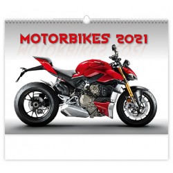 Kalendář 2021 nástěnný: Motorbikes, 450x315