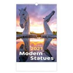 Kalendář 2021 nástěnný: Modern Statues, 315x450