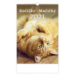 Kalendář 2021 nástěnný: Kočičky/Mačičky, 315x450