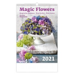 Kalendář 2021 nástěnný: Magic Flowers/Magische Blumen/Živé květy, 315x450