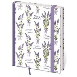 Diář 2021: Vario Lavender, B6 denní, 120x165, s gumičkou