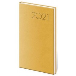 Diář 2021: Print žlutá, kapesní týdenní, 80x150