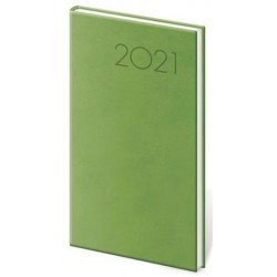 Diář 2021: Print světle zelená, kapesní týdenní, 80x150