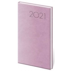 Diář 2021: Print růžová, kapesní týdenní, 80x150