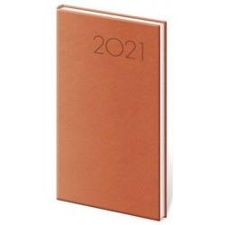 Diář 2021: Print oranžová, kapesní týdenní, 80x150
