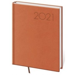 Diář 2021: Print oranžová, B6 denní, 120x165