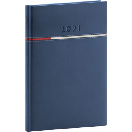 Diář 2021: Tomy - modročervený - týdenní, 15 × 21 cm