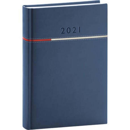 Diář 2021: Tomy - modročervený - denní, 15 × 21 cm