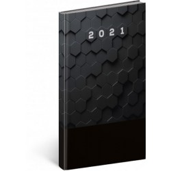 Diář 2021: Cambio Classic - černý - kapesní, 9 × 15,5 cm