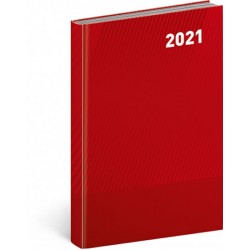 Diář 2021: Cambio Classic - červený - denní, 15 × 21 cm