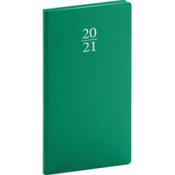 Diář 2021: Capys - zelený - kapesní, 9 × 15,5 cm