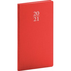 Diář 2021: Capys - červený - kapesní, 9 × 15,5 cm