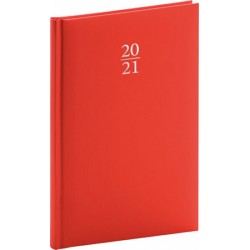 Diář 2021: Capys - červený - týdenní, 15 × 21 cm