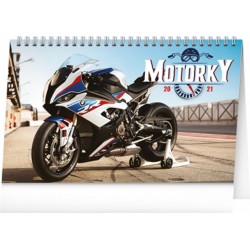 Kalednář 2021 stolní: Motorky, 23,1 × 14,5 cm