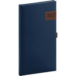Diář 2021: Tarbes - modrý - kapesní, 9 × 15,5 cm