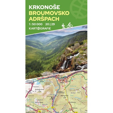 Krkonoše, Broumovsko, Adršpach (20/29) - oboustranná turistická mapa 1:50 000