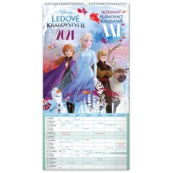 Kalendář 2021 nást: Rodinný plánovací XXL – Ledové království II., 33 × 64 cm