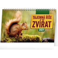 Kalendář 2021 stolní: Tajemná říše zvířat, 23,1 × 14,5 cm