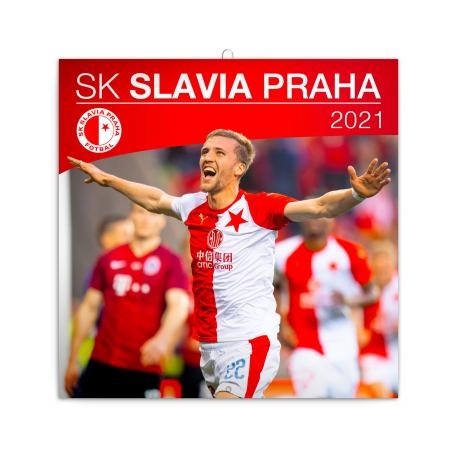 Kalendář 2021 poznámkový: SK Slavia Praha, 30 x 30 cm