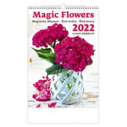 Kalendář nástěnný 2022 - Magic Flowers/Magische Blumen/Živé květy/Živé kvety