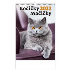 Kalendář nástěnný 2022 - Kočičky/Mačičky