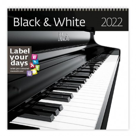 Kalendář nástěnný 2022 - Black & White