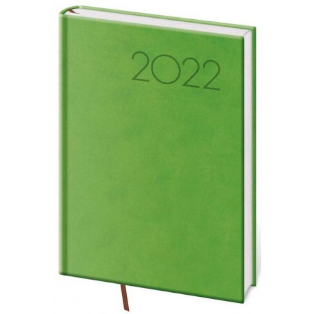 Diář 2022 Print - světle zelený, denní, A5