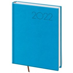Diář 2022 Print - světle modrý, denní, B6