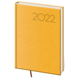 Diář 2022 Print - žlutý, denní, A5