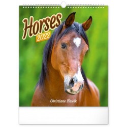 Kalendář 2022 nástěnný: Koně, 30 × 34 cm