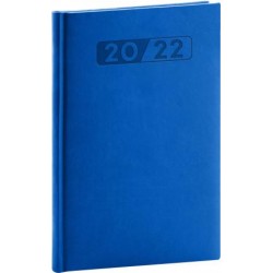 Diář 2022: Aprint - modrý/týdenní, 15 x 21 cm