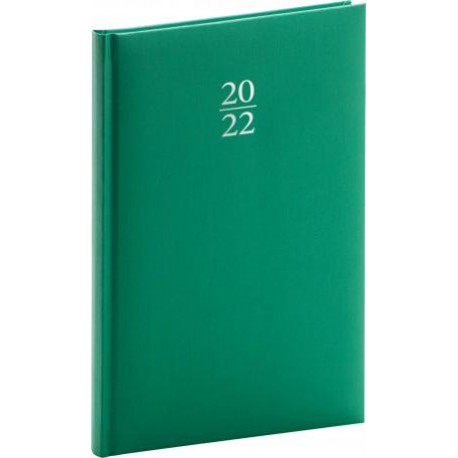 Diář 2022: Capys - zelený/týdenní, 15 x 21 cm