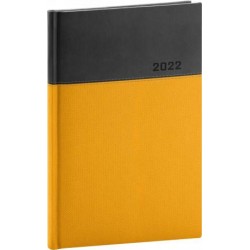 Diář 2022: Dado - žlutočerný/týdenní, 15 x 21 cm