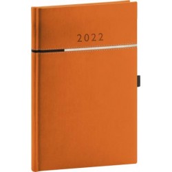 Diář 2022: Tomy - oranžovočerný/týdenní, 15 x 21 cm