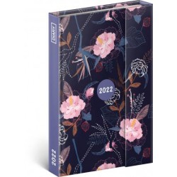 Diář 2022: Květy - týdenní, magnetický, 11 x 16 cm