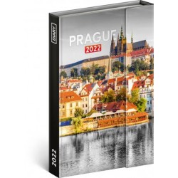 Diář 2022: Praha - týdenní, magnetický, 11 x 16 cm