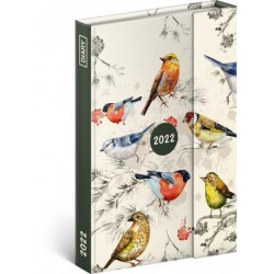 Diář 2022: Ptáci - týdenní, magnetický, 11 x 16 cm