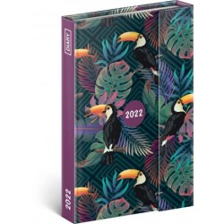 Diář 2022: Tropical - týdenní, magnetický, 11 x 16 cm