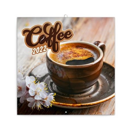 Kalendář 2022 poznámkový: Káva, voňavý, 30 × 30 cm (západní kalendárium)