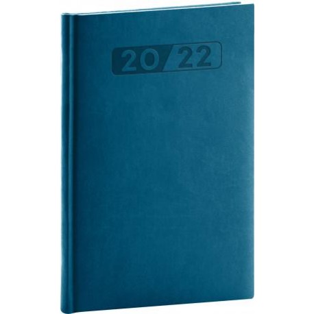 Diář 2022: Aprint - petrolejově modrý/týdenní, 15 x 21 cm
