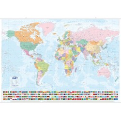 Svět - nástěnná politická mapa 1:22 000 000