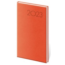 Diář 2023 Print - oranžová, týdenní, kapesní