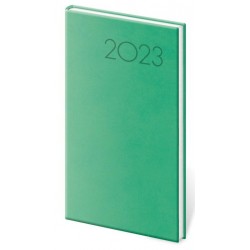 Diář 2023 Print - světle zelená, týdenní, kapesní